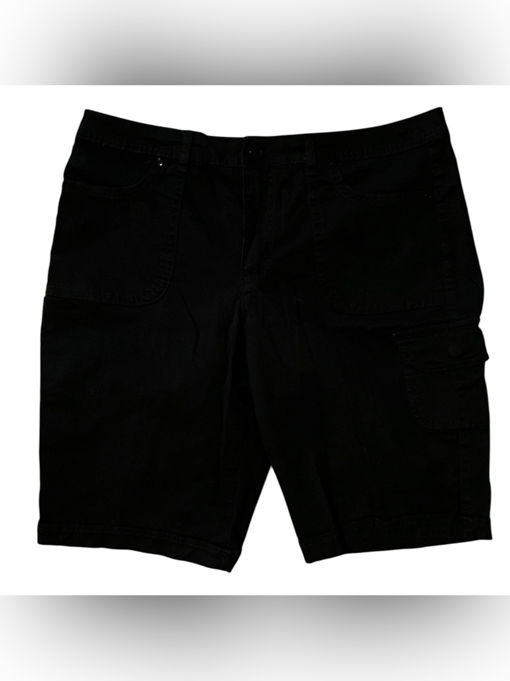 Gloria Vanderbilt Black Cargo Shorts for Women